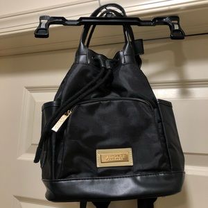 Black Versace Parfums Backpack Drawstring Closure